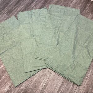 Room Essentials Heathered Thermal Window Curtain Panel - Green - Set of 4